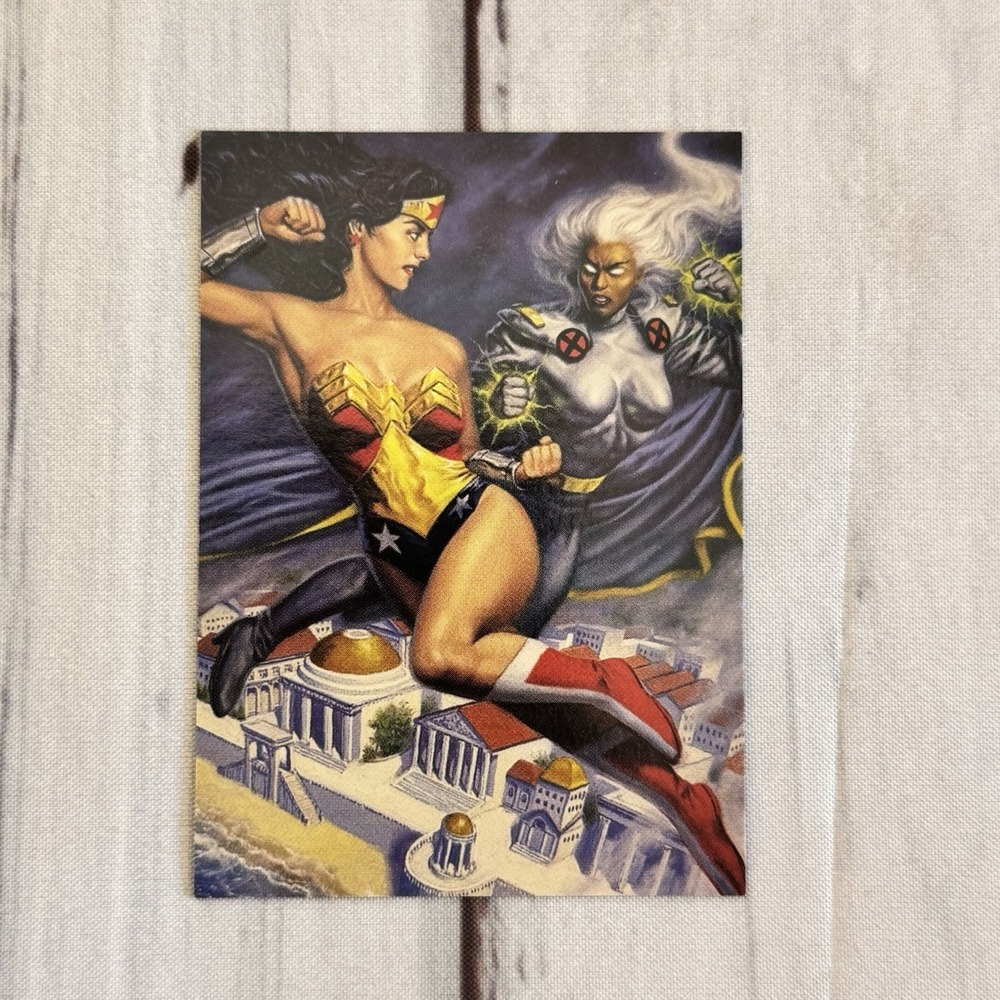 1995 Skybox DC Versus Marvel Wonder Woman Storm Holo F/X Foil #12 of 12